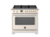 36" Heritage Series range - Gas Oven - 6 brass burners