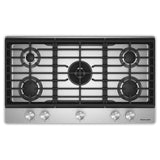 KitchenAid® 36 in. Gas Cooktop with 5 Burners and Integrated Wok Grate