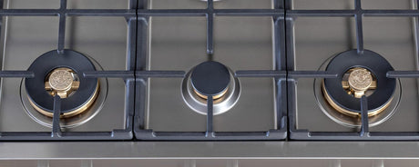 36 Gas Rangetop 6 brass burners Stainless Steel