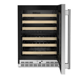 24" Undercounter Wine Cellar with Full-Extension Wood-Front Racks