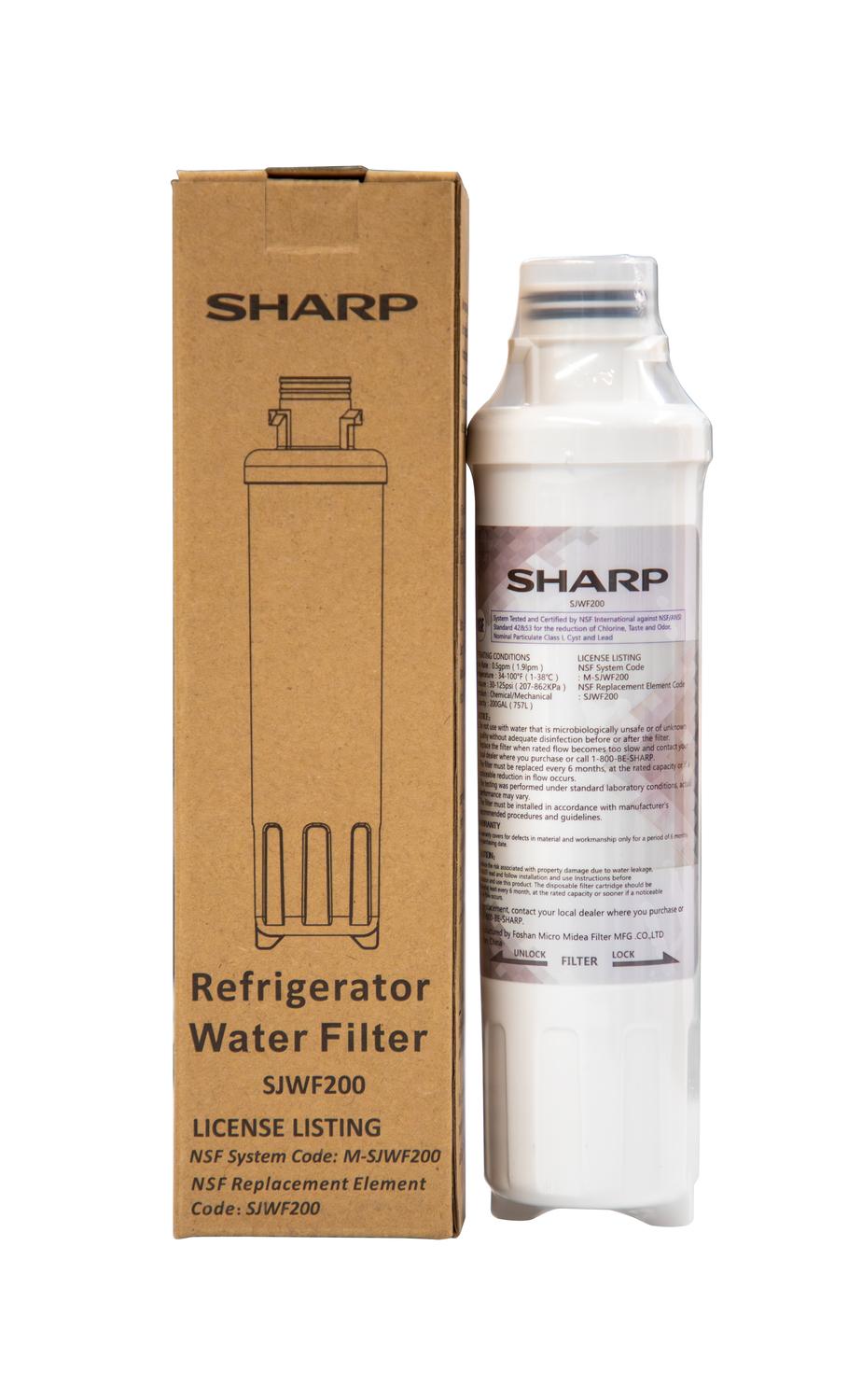 Sharp French 4-Door Counter-Depth Refrigerator with Water Dispenser