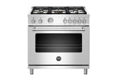 36 inch Dual Fuel Range, 5 Burner, Electric Oven Stainless Steel