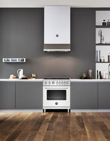 30 inch All Gas Range, 5 Burners Bianco Matt