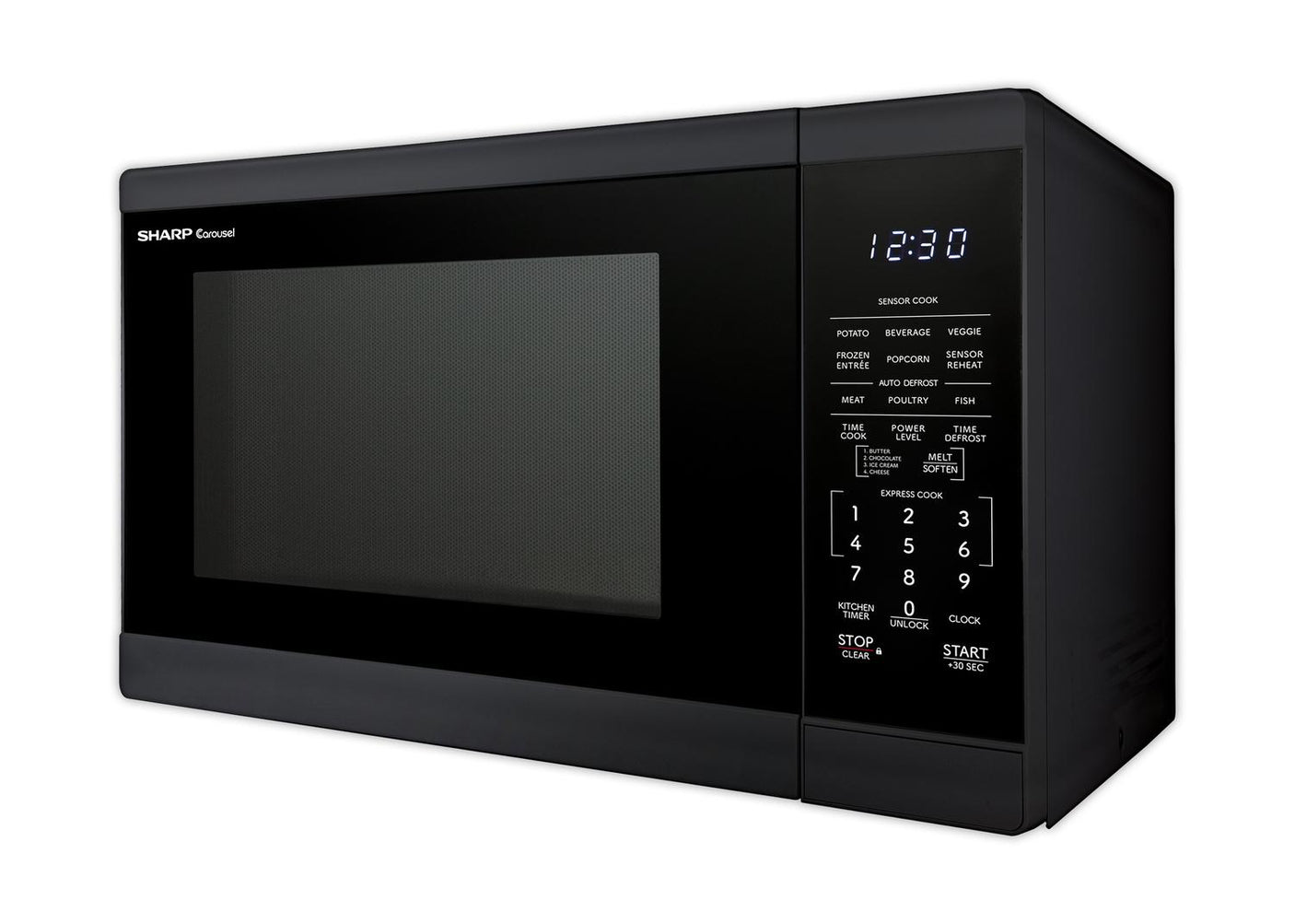 Sharp 1.4 cu. ft. 1100W Black Countertop Microwave Oven