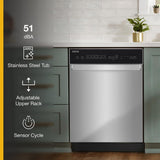 Quiet Dishwasher with Stainless Steel Tub
