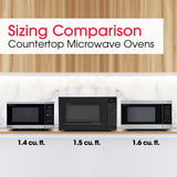Sharp 1.5 cu. ft. 900W Black Convection Countertop Microwave Oven