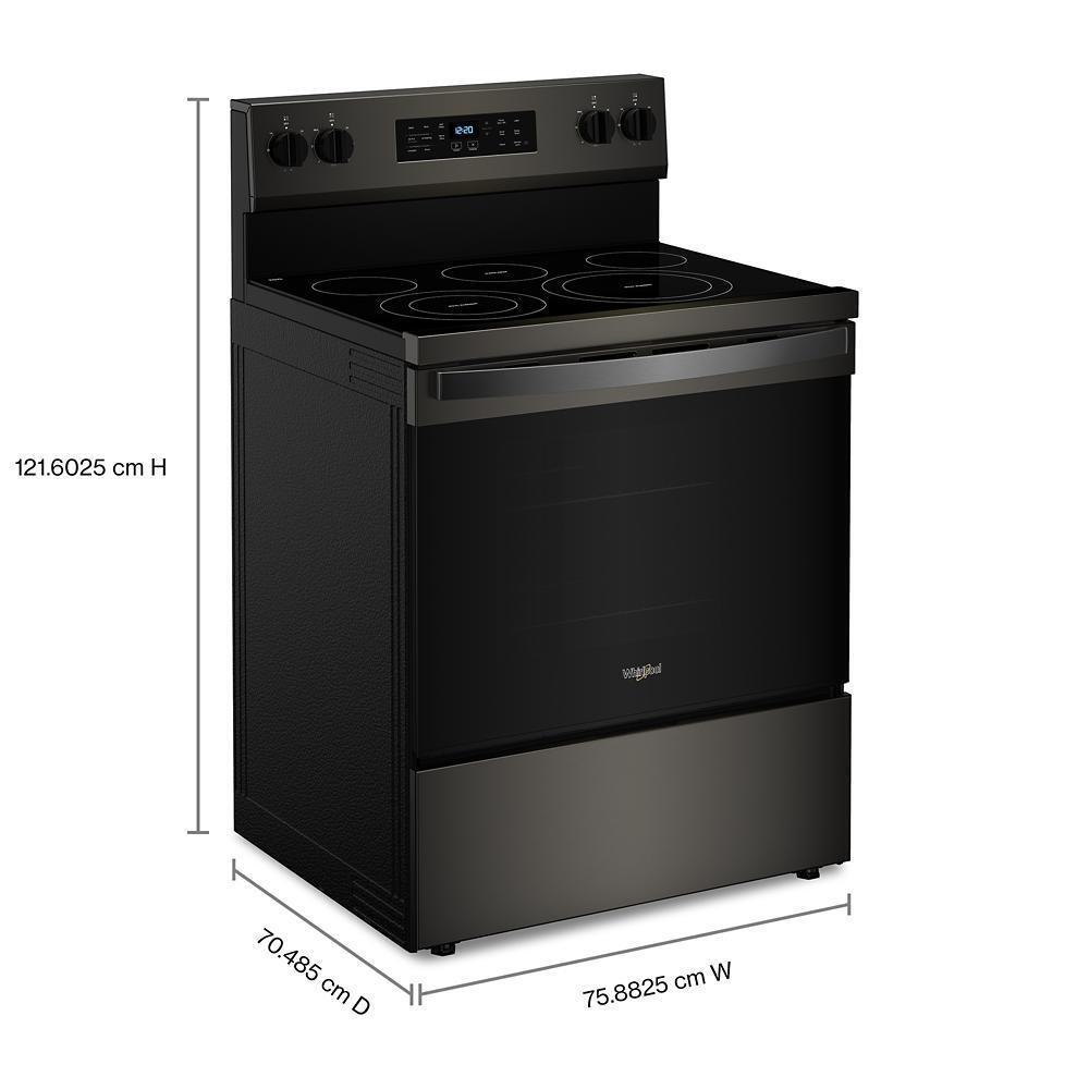 30-inch Energy Star Electric Range with Air Cooking Technology, No Preheat Air Fry and Air Baking and Self Clean