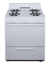 30 in. Freestanding Battery-Generated Spark Ignition Gas Range in White