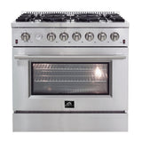 Forno - Silver Professional 36" Freestanding Gas Range