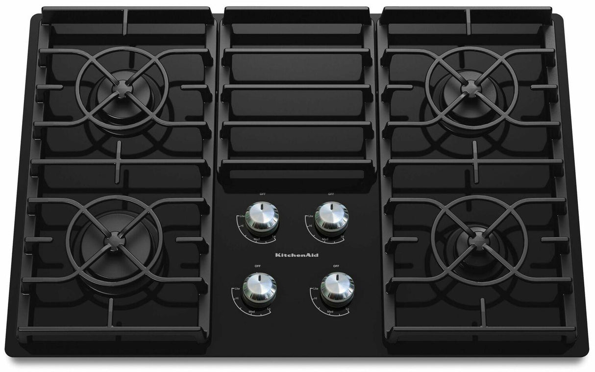 30-Inch 4 Burner Gas Cooktop, Architect® Series II - Black