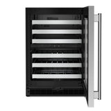 24" Undercounter Wine Cellar with Full-Extension Metal-Front Racks