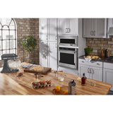 Built-In Low Profile Microwave Slim Trim Kit with Pocket Handle, Stainless Steel, fits cut-out height 12"