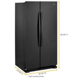36-inch Wide Side-by-Side Refrigerator - 25 cu. ft.