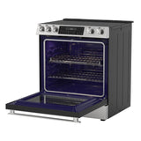 30 in. 5 Burner 6.3 cu. ft. Slide-in Electric Range with True European Convection