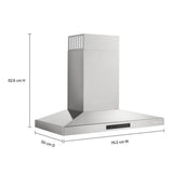 KitchenAid® 30-inch Wall-Mount, 4-Speed Canopy Hood