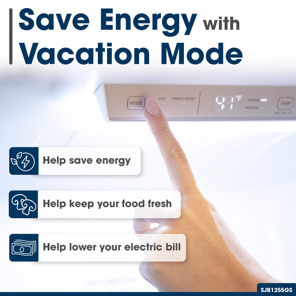 Sharp 24 in. Bottom-Freezer Counter-Depth Refrigerator