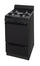 20 in. Freestanding Gas Range in Black