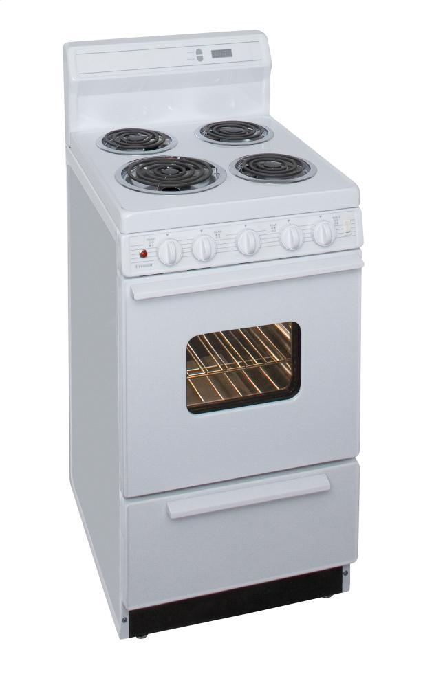 20 in. Freestanding Electric Range in White