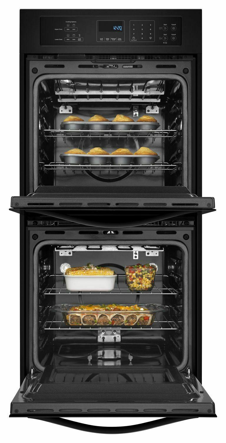 6.2 Cu. Ft. Double Wall Oven with High-Heat Self-Cleaning System - Black