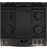 GE® 30" Slide-In Front-Control Convection Gas Range