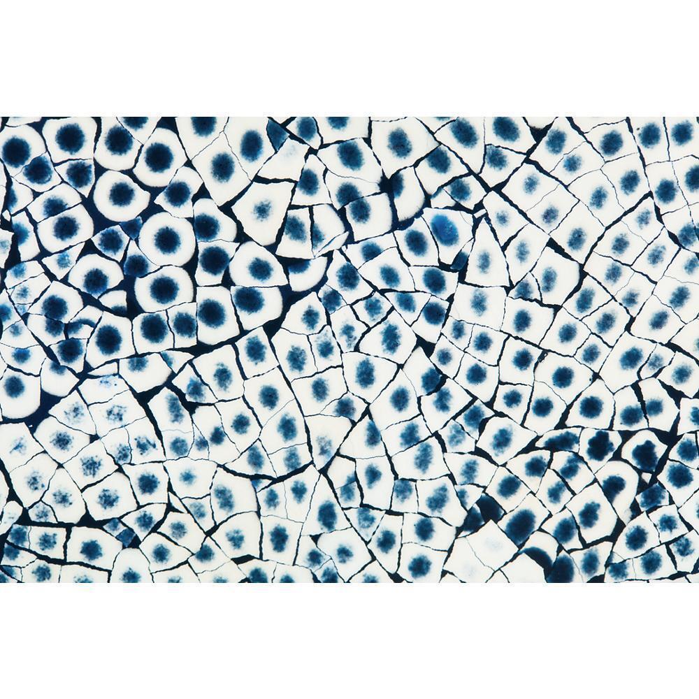 24" Elements Collection Eggshell Snakeskin Sapphire Custom Column Panel