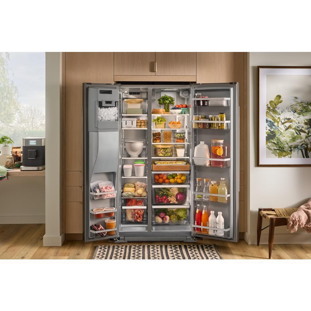 20.8 Cu. Ft. Counter-Depth Side-by-Side Refrigerator with Exterior Ice and Water Dispenser in PrintShield™ Finish