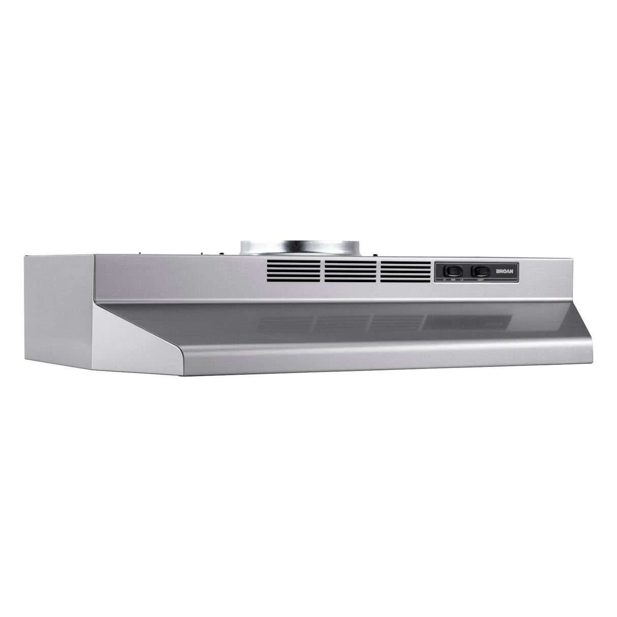 Broan® 36-Inch Convertible Under-Cabinet Range Hood, 230 Max Blower CFM, Stainless Finish