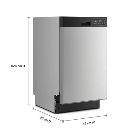 18" Stainless Steel Dishwasher with Half Load Cycle and Triple Spray Arms - 48 dBA