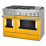 KitchenAid® 48'' Smart Commercial-Style Dual Fuel Range with Griddle
