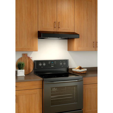 Broan® Elite 30-Inch Convertible Under-Cabinet Range Hood, Black