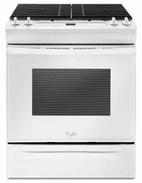 5.0 cu. ft. Front Control Gas Range with Cast-Iron Grates - White