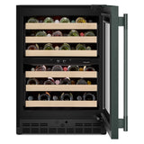 24" Undercounter Wine Cellar with Full-Extension Wood-Front Racks