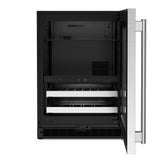 24" Beverage Center with Glass Door and Metal-Front Racks