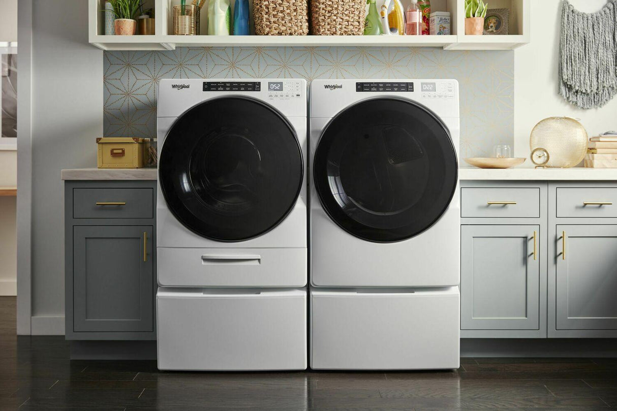 7.4 cu. ft. Front Load Electric Dryer with Steam Cycles - White