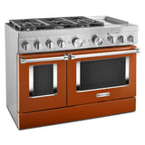 KitchenAid® 48'' Smart Commercial-Style Dual Fuel Range with Griddle