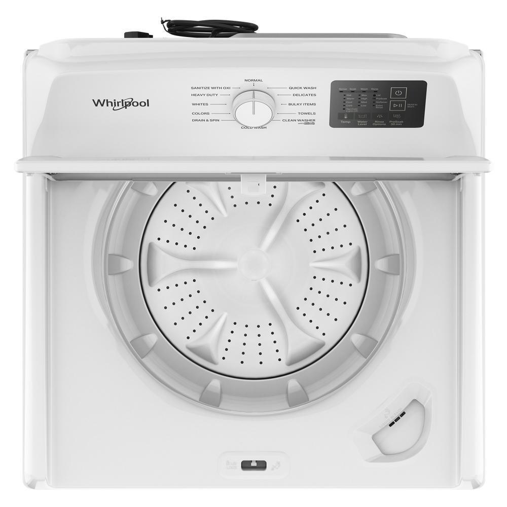 4.3 Cu. Ft. Whirlpool® Top Load Impeller Washer with Quick Wash Cycle and Soft Close Glass Lid