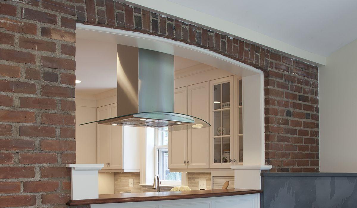 36" glass island hood with Variable Air Management