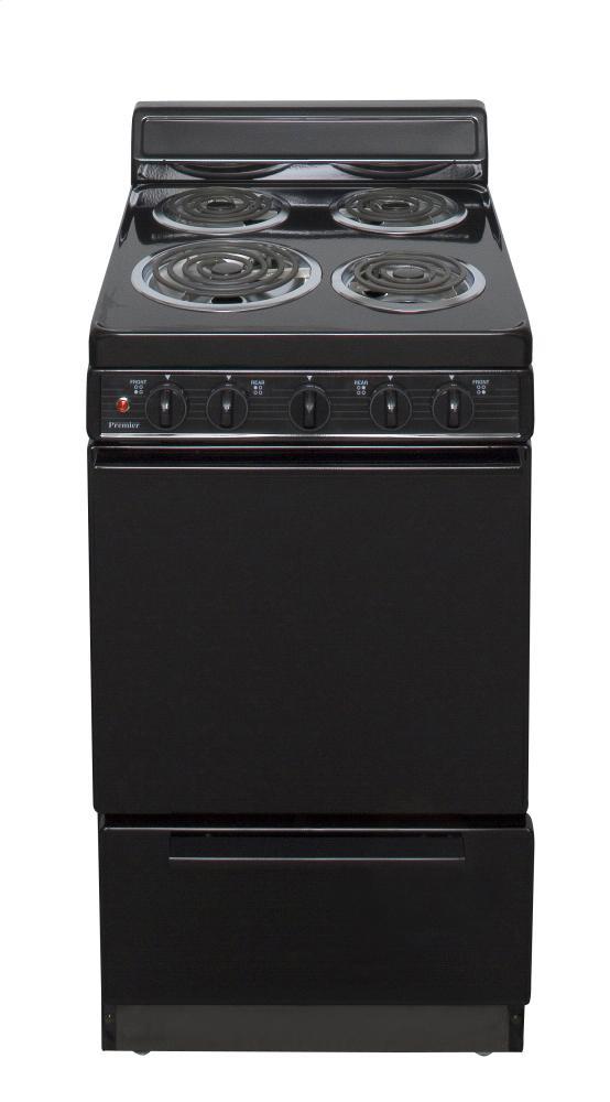 20 in. Freestanding Electric Range in Black