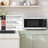 Sharp 1.1 cu. ft. 1100W Flatbed Countertop Microwave Oven with Inverter Technology