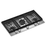 KitchenAid® 36 in. Gas Cooktop with 5 Burners and Integrated Wok Grate