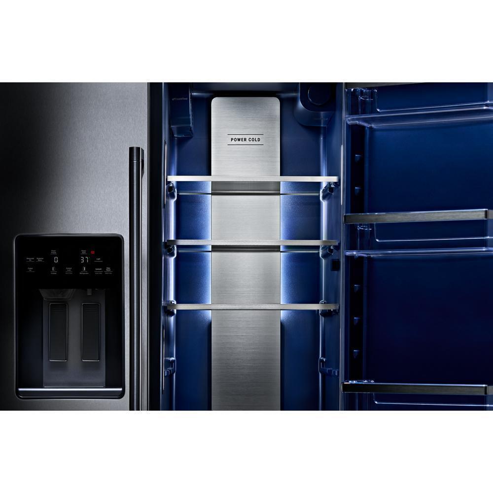 36-inch Wide Counter-Depth Side-by-Side Refrigerator with Arctic Blue Interior - 20.8 Cu. Ft.