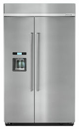 29.5 cu. ft 48-Inch Width Built-In Side by Side Refrigerator - Stainless Steel
