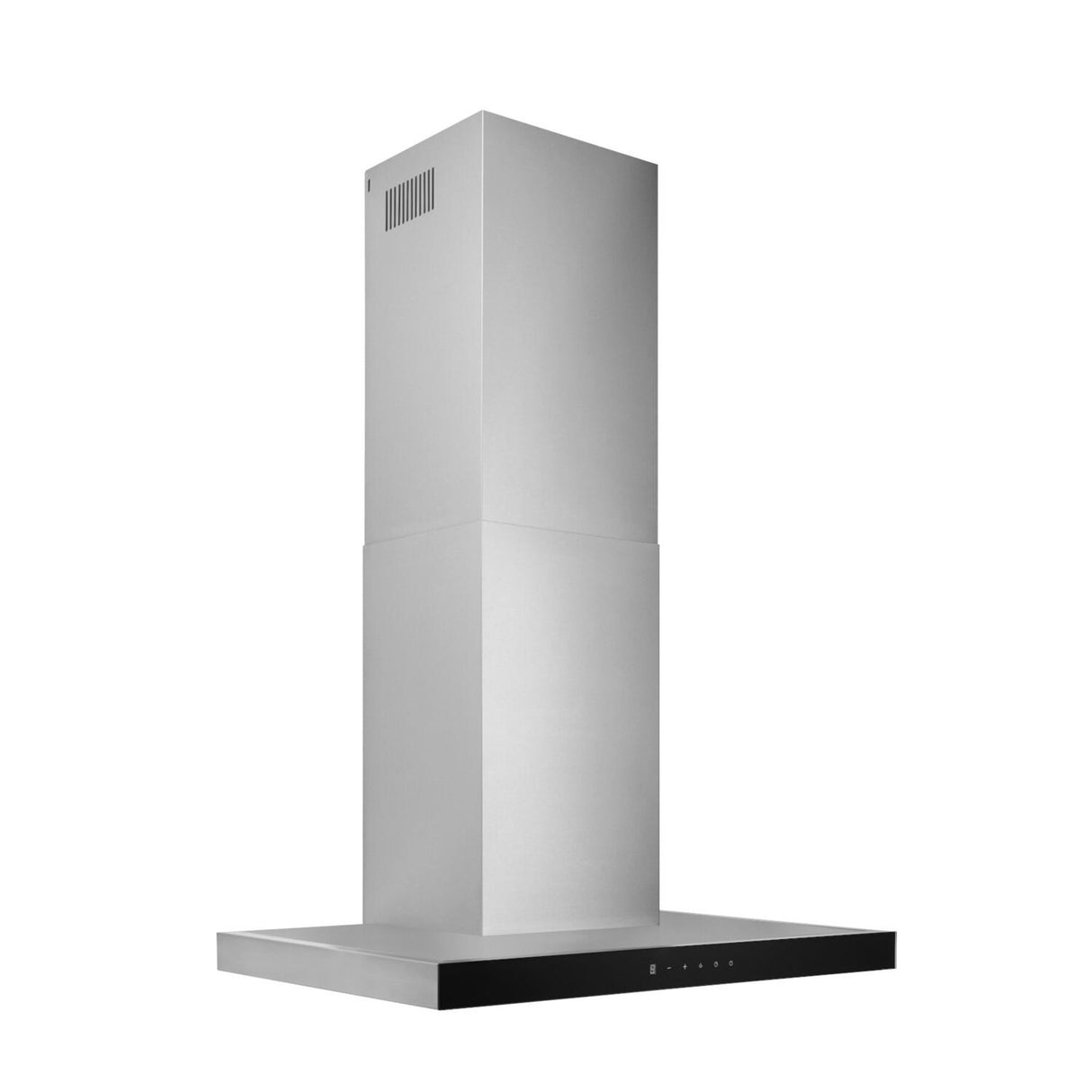 Broan® 30-Inch Convertible Wall-Mount T-Style Chimney Range Hood, 450 Max CFM, Stainless Steel w/Black Glass