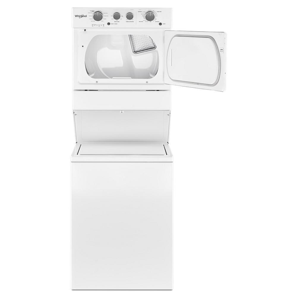 3.5 cu.ft Long Vent Gas Stacked Laundry Center 9 Wash cycles and Wrinkle Shield™