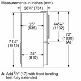 800 Series French Door Bottom Mount Refrigerator 36'' Easy clean stainless steel B36CT81SNS