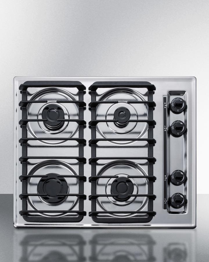24" Wide 4-burner Gas Cooktop