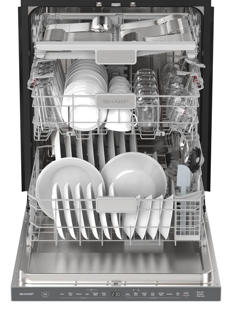 24" Top Control Stainless Steel Pocket Handle 47 dBA Dishwasher with Auto Door Open