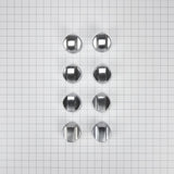 KitchenAid 36-IN/48-IN Range Bladed, Stemless Burner Knobs Kit (Set of 8) - Stainless Steel (Includes One Griddle and Grill)
