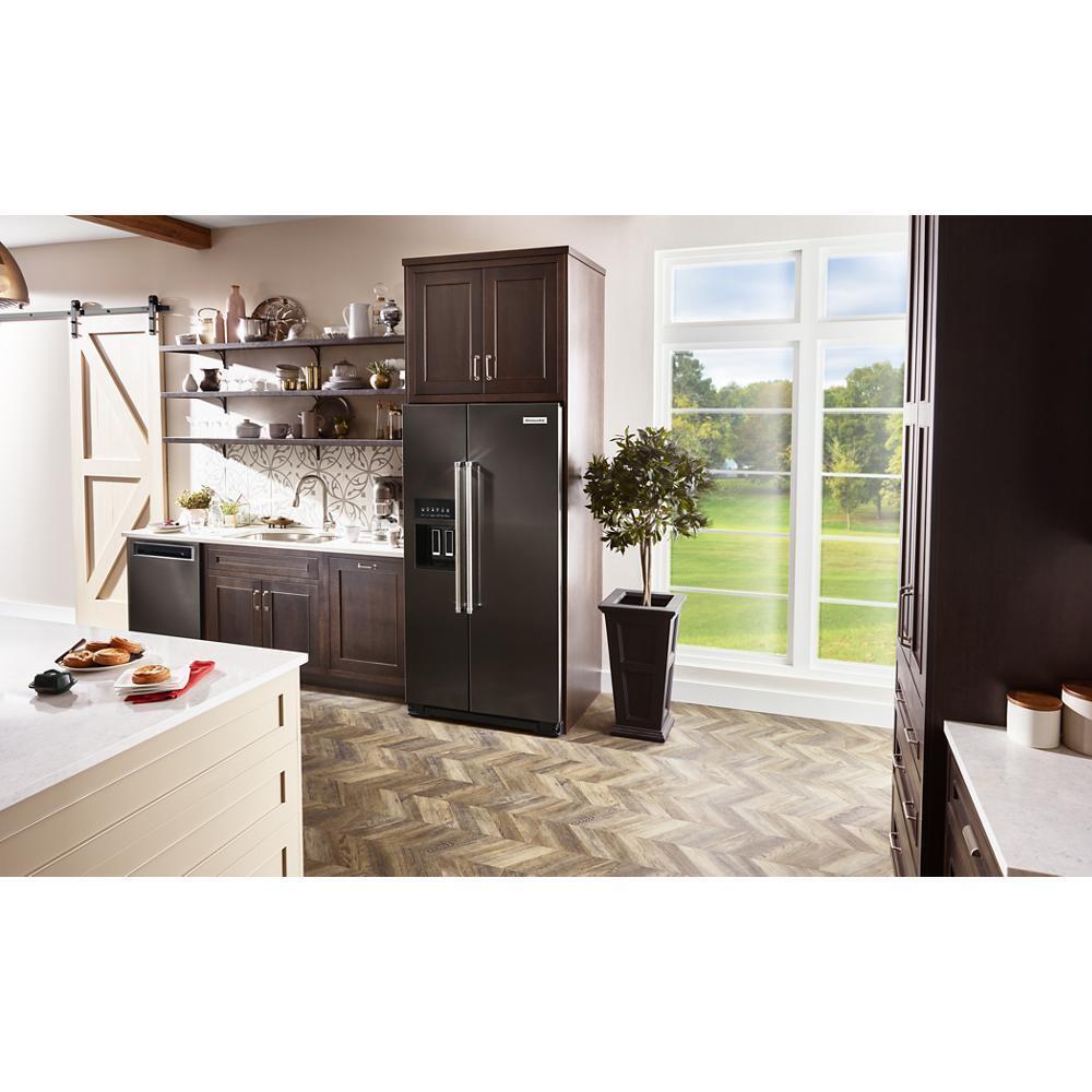 19.9 cu ft. Counter-Depth Side-by-Side Refrigerator with Exterior Ice and Water and PrintShield™ finish
