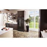 19.9 cu ft. Counter-Depth Side-by-Side Refrigerator with Exterior Ice and Water and PrintShield™ finish